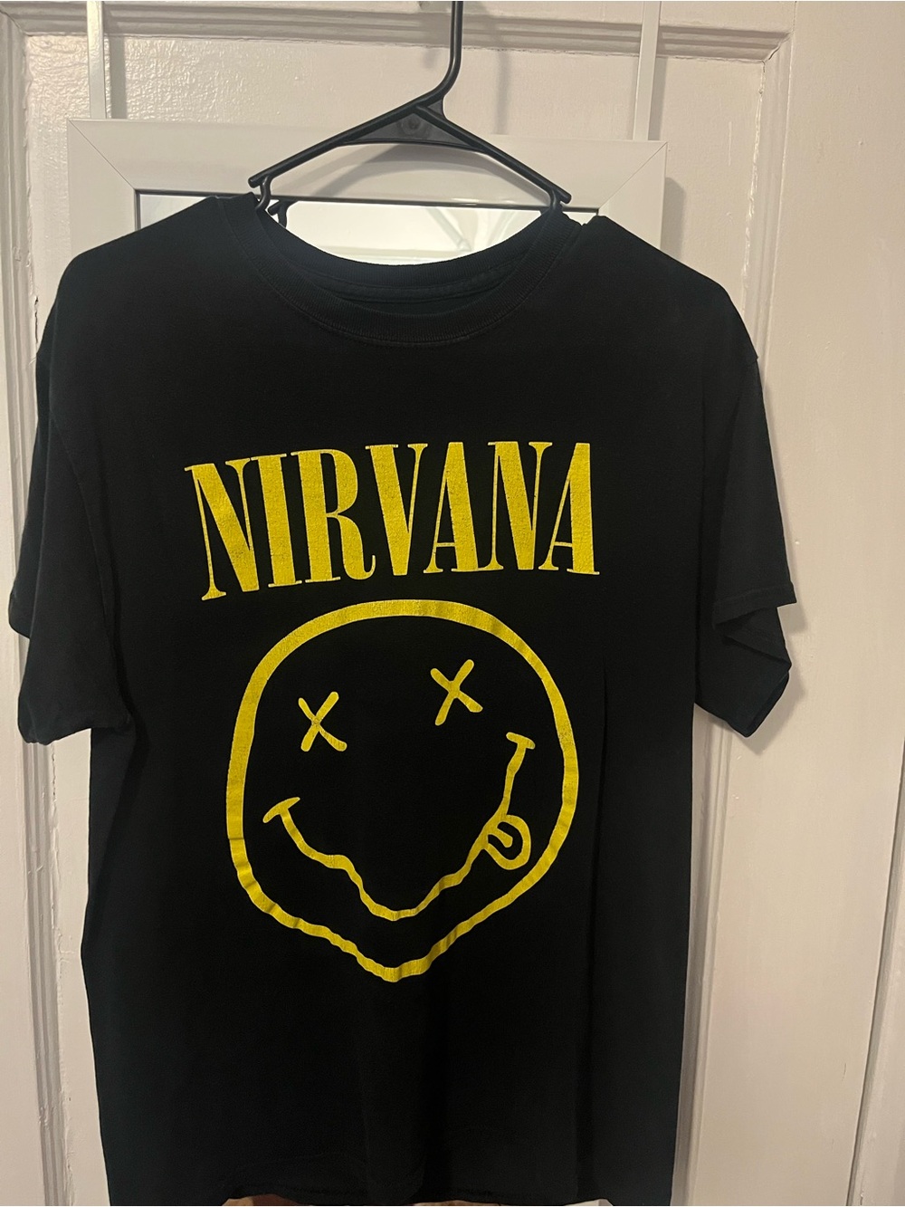 NIRVANA Black Tee with Yellow Logo